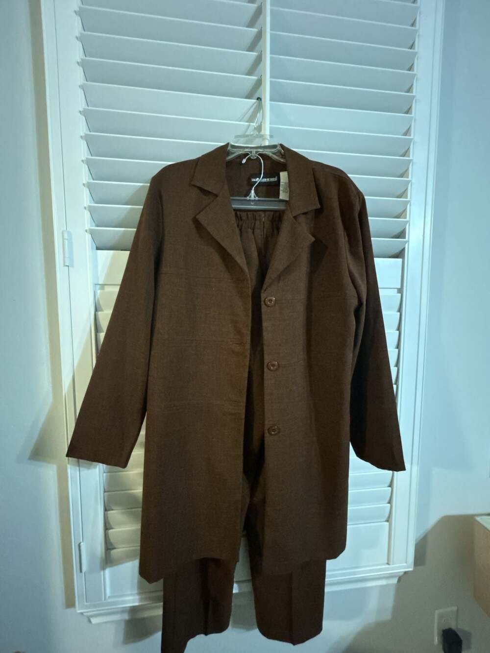 Sage Harbor Dress Women Brown 2-Piece Pant Suit Size 14